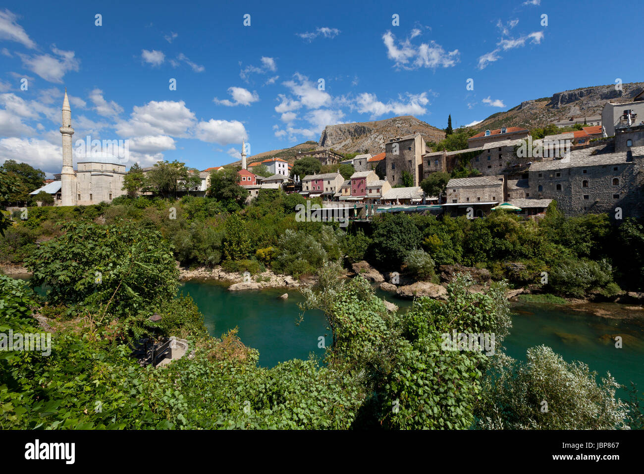 View of Mostar from near the famous bridge Stock Photo - Alamy