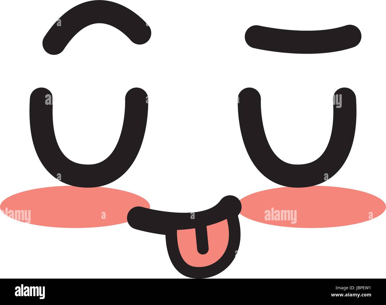 cute kawaii beautiful face smile and happy Stock Vector Image & Art - Alamy