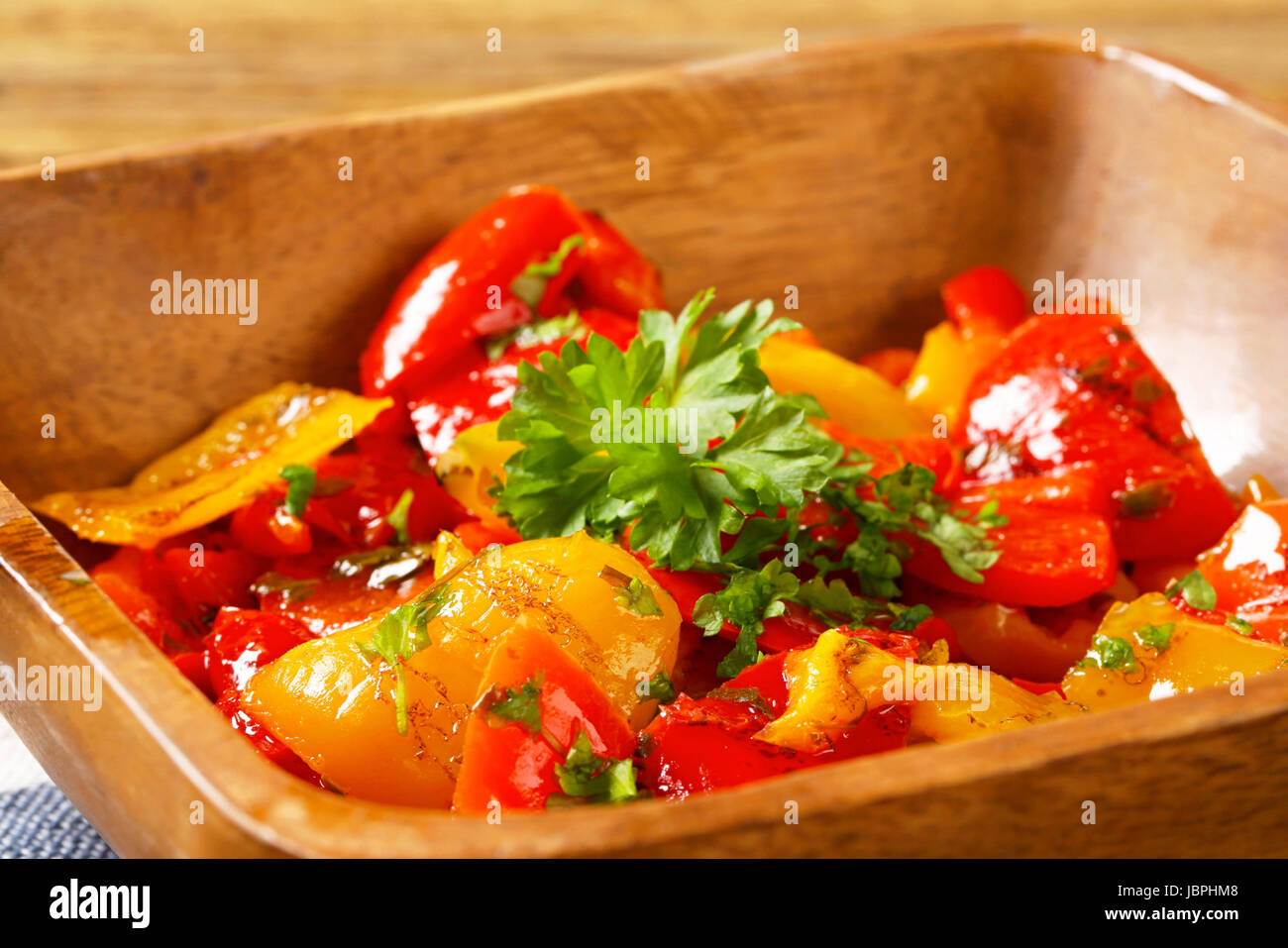 Roasted sweet peppers marinated in oil Stock Photo Alamy