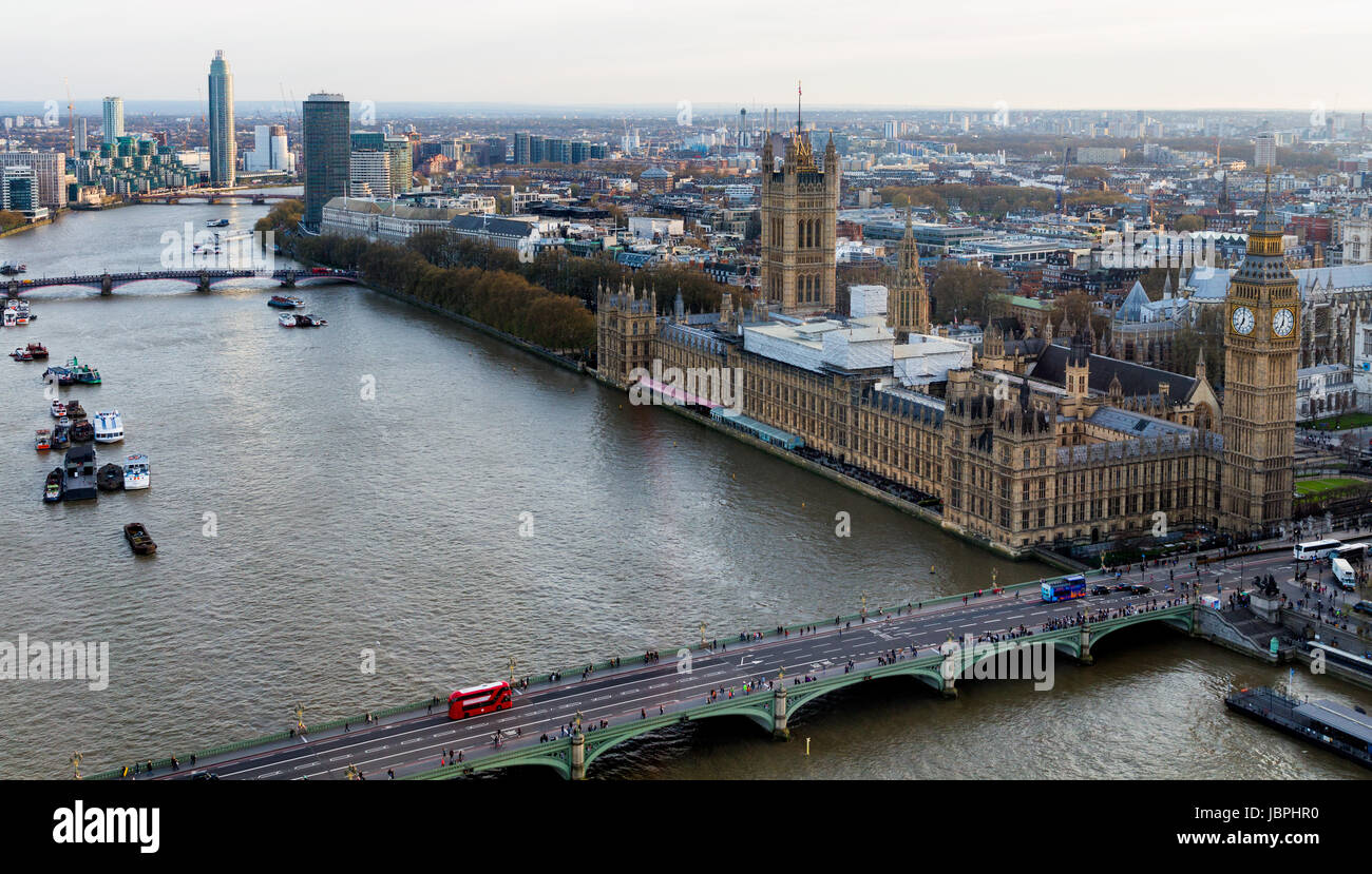 Beautiful Panoramic Scenic View On Londons Southern Part From Window