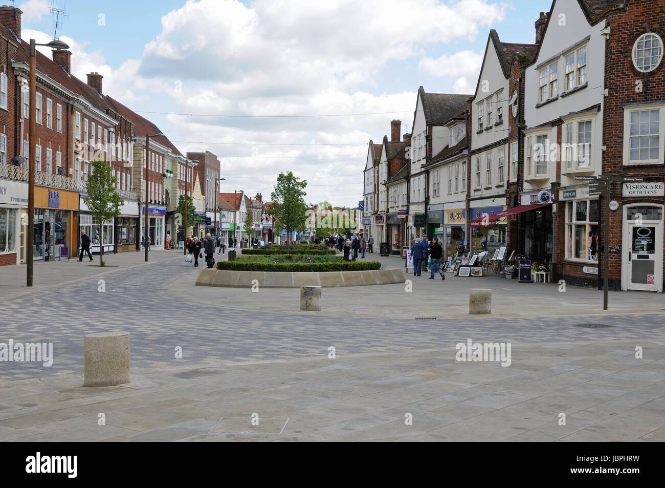 Leys Avenue, Letchworth Garden City, Hertfordshire, one of the busy