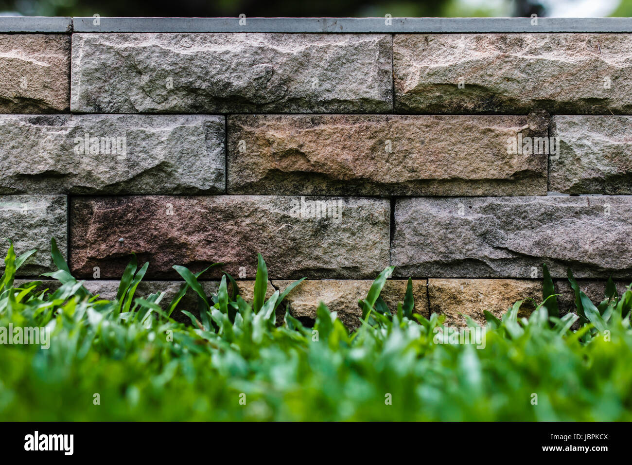grass and stone wall background,rock wall Stock Photo - Alamy