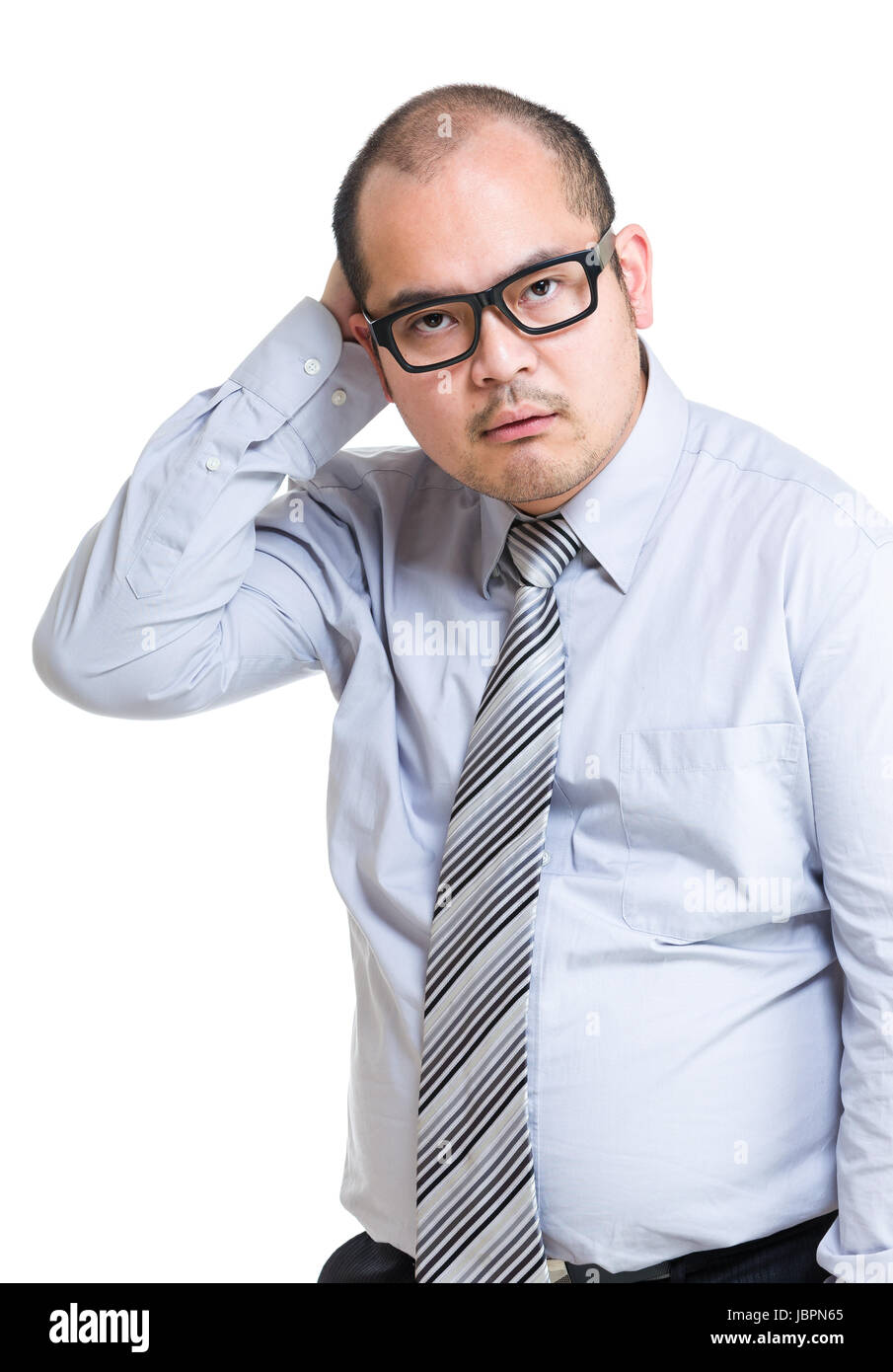 Business man confuse Stock Photo