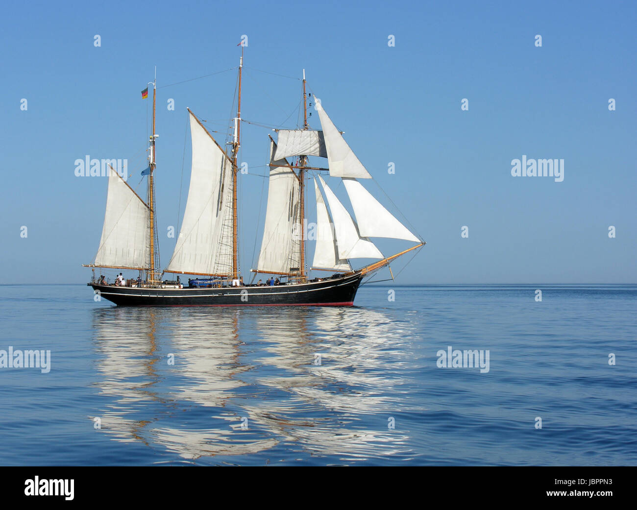 three-masted topsail schooner albatras Stock Photo