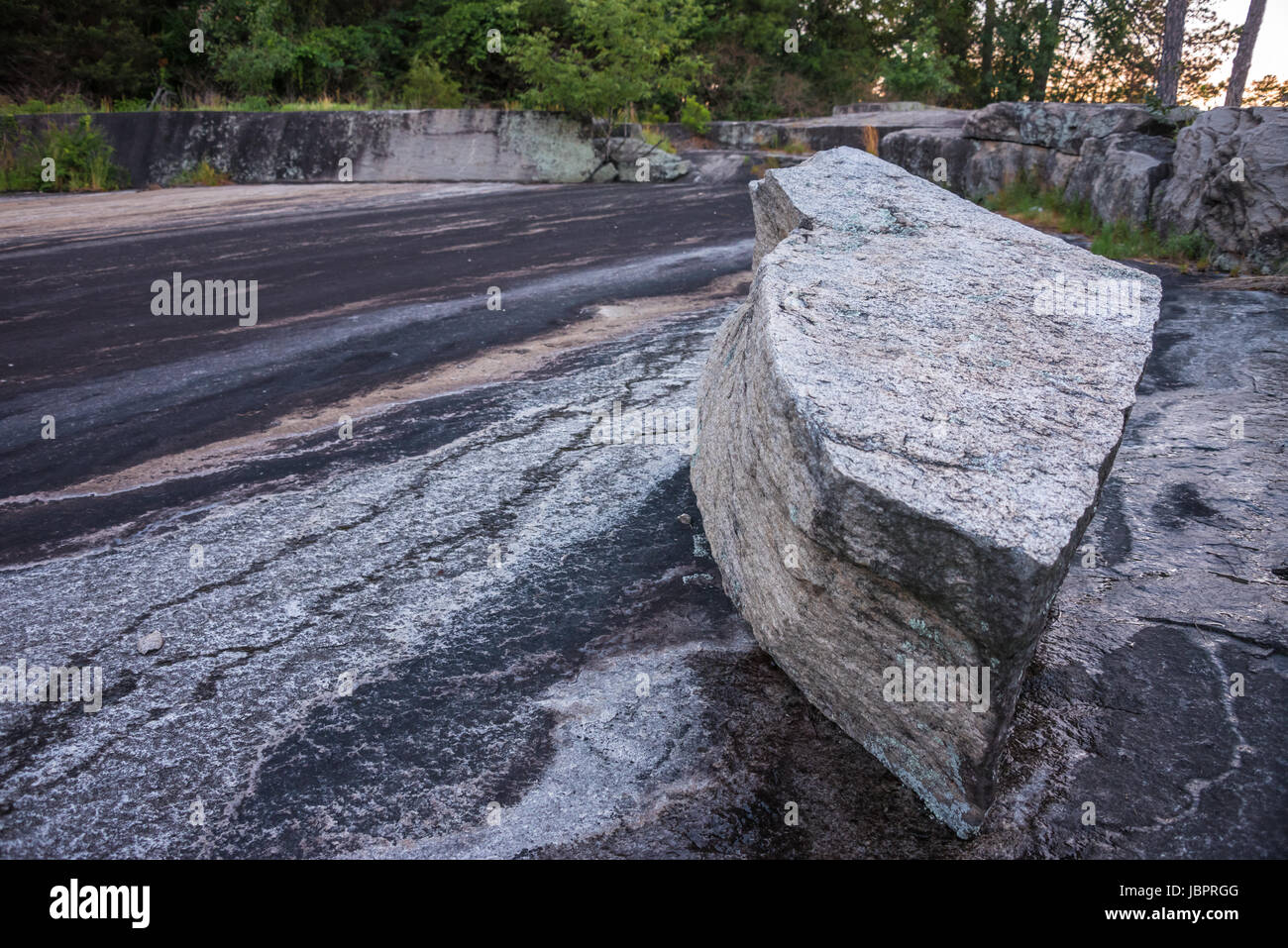 Granite rock at Stone Mountain Park near Atlanta, USA Stock