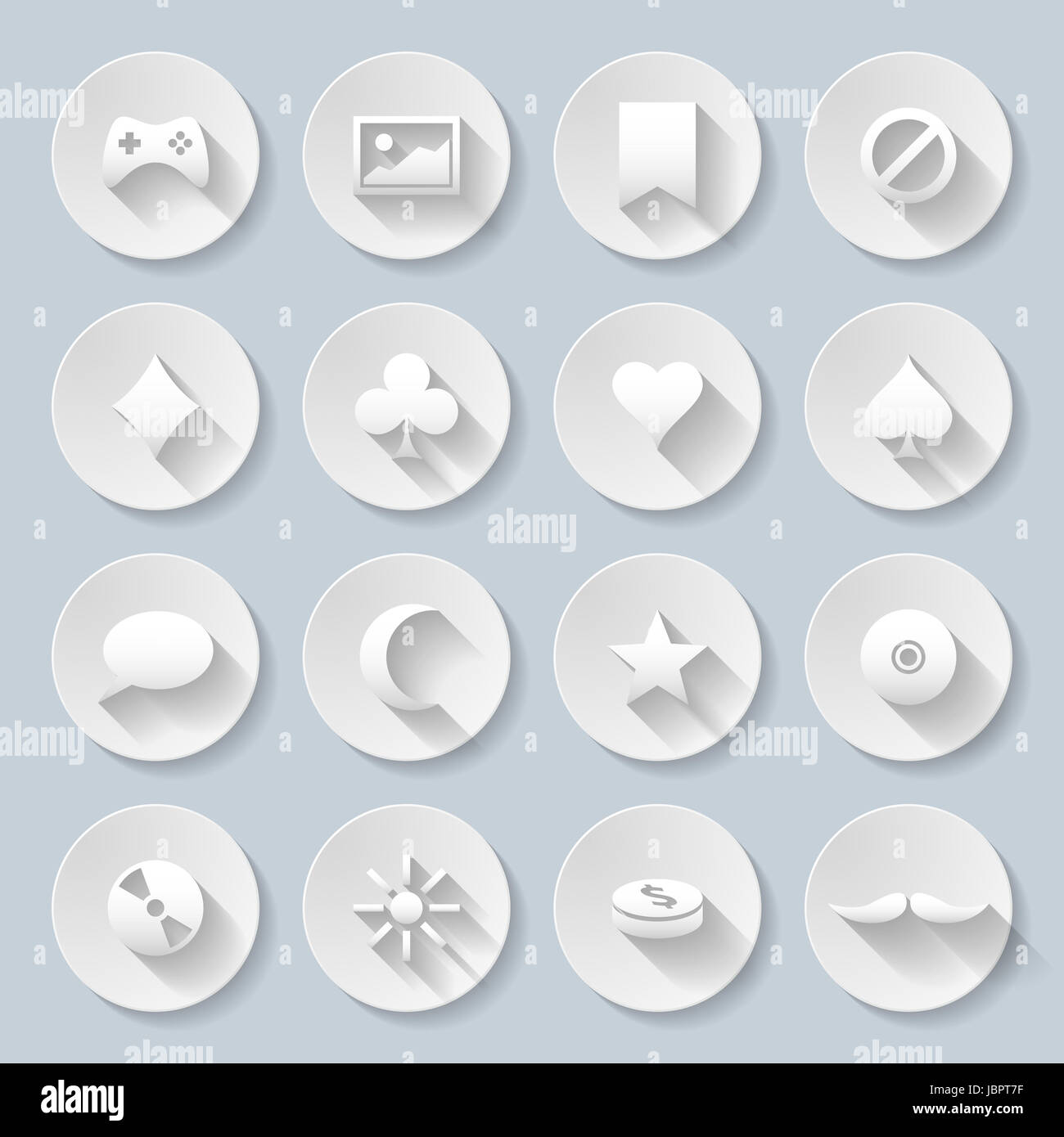 Set interface icons in paper hi-res stock photography and images - Alamy