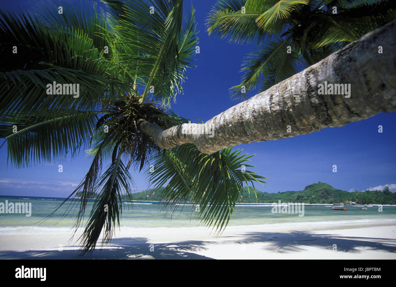 Die Landschaft auf der Insel Mahe auf den Seychellen im Indischen Ozean. Stock Photo