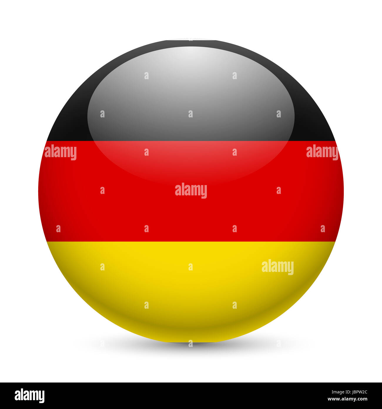 Flag Of Germany As Round Glossy Icon Button With German Flag Stock Photo Alamy