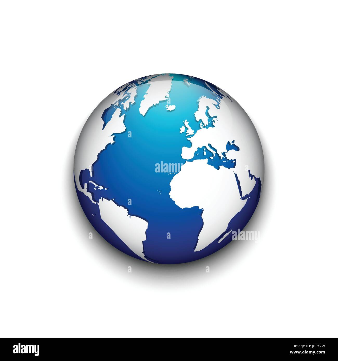 Blue earth badge and shadow . isolated Stock Vector Image & Art Alamy