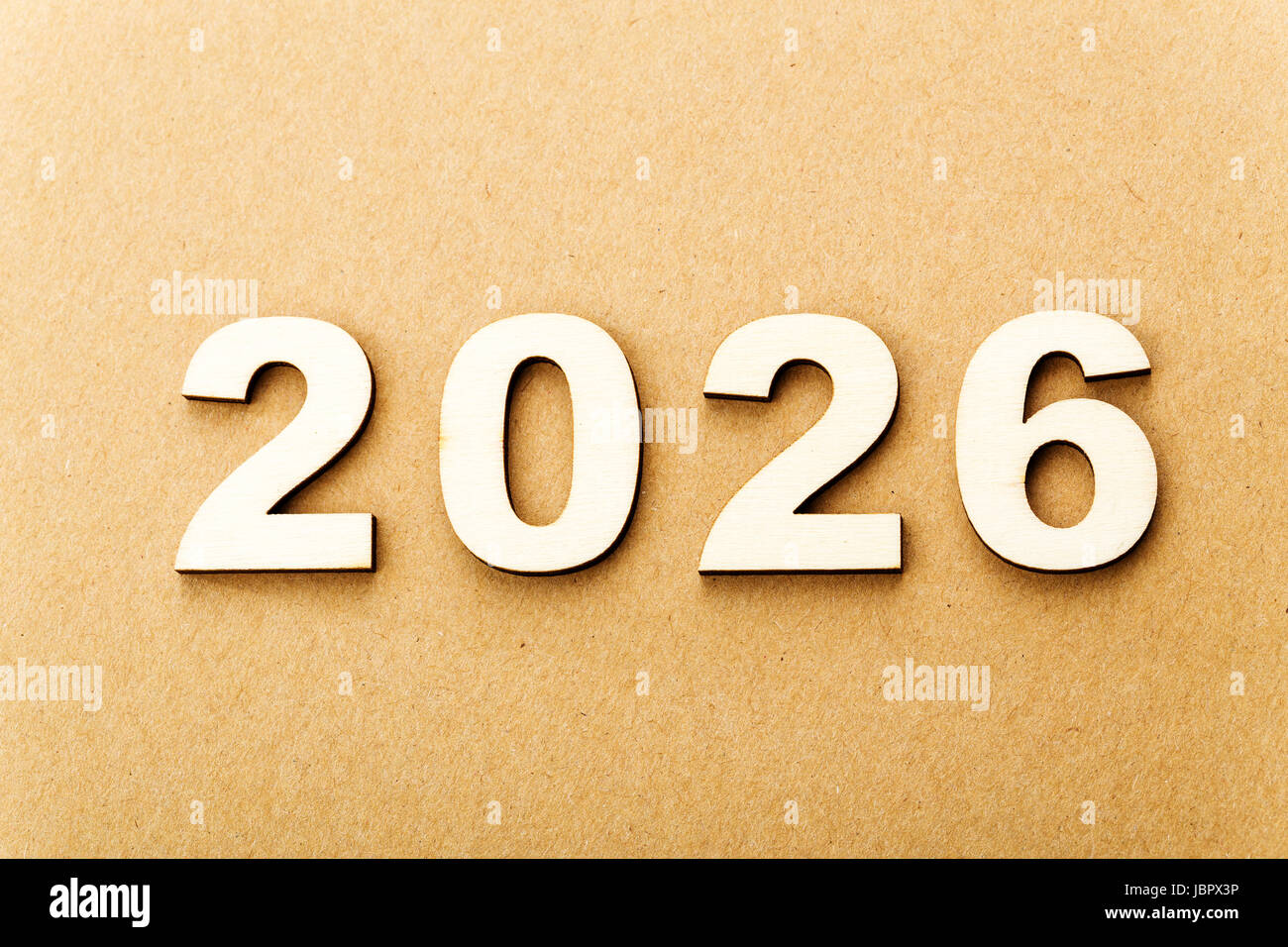 Wooden text for year 2026 Stock Photo Alamy