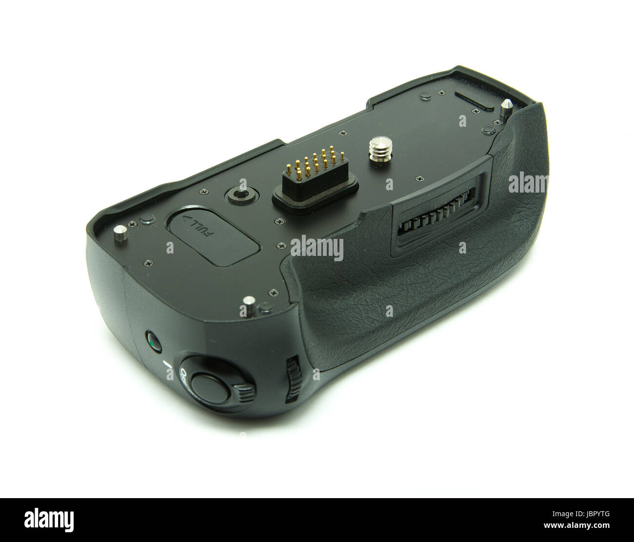 battery grip for dslr cameras on white Stock Photo