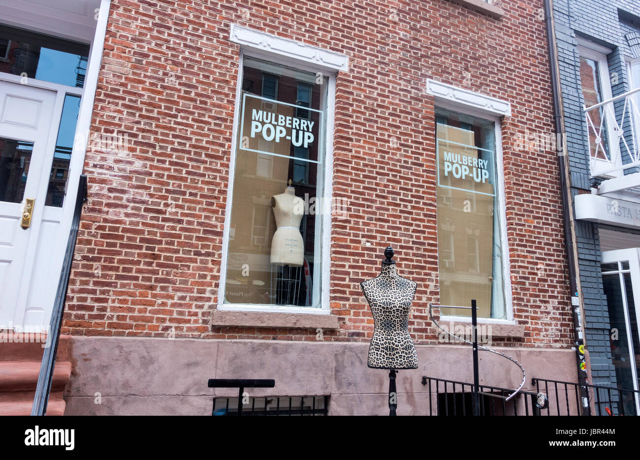 Mulberry pop-up shop in Little Italy, New York City Stock Photo