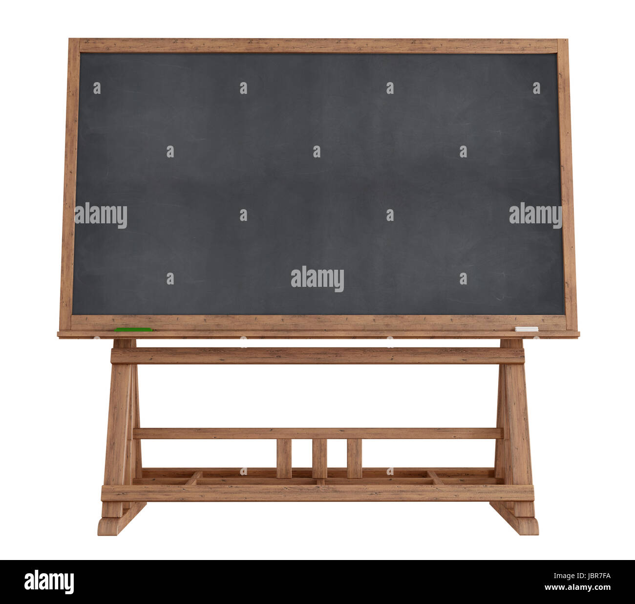 Vintage blackboard isolated on white background rendering Stock Photo