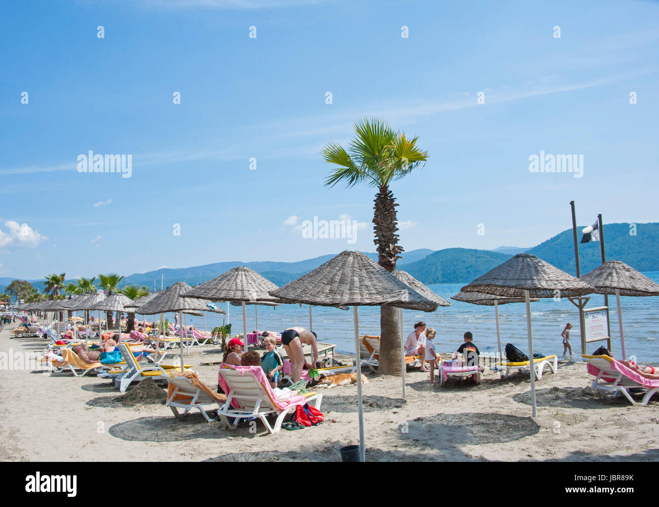Strand an der türkischen Ägäis Stock Photo
