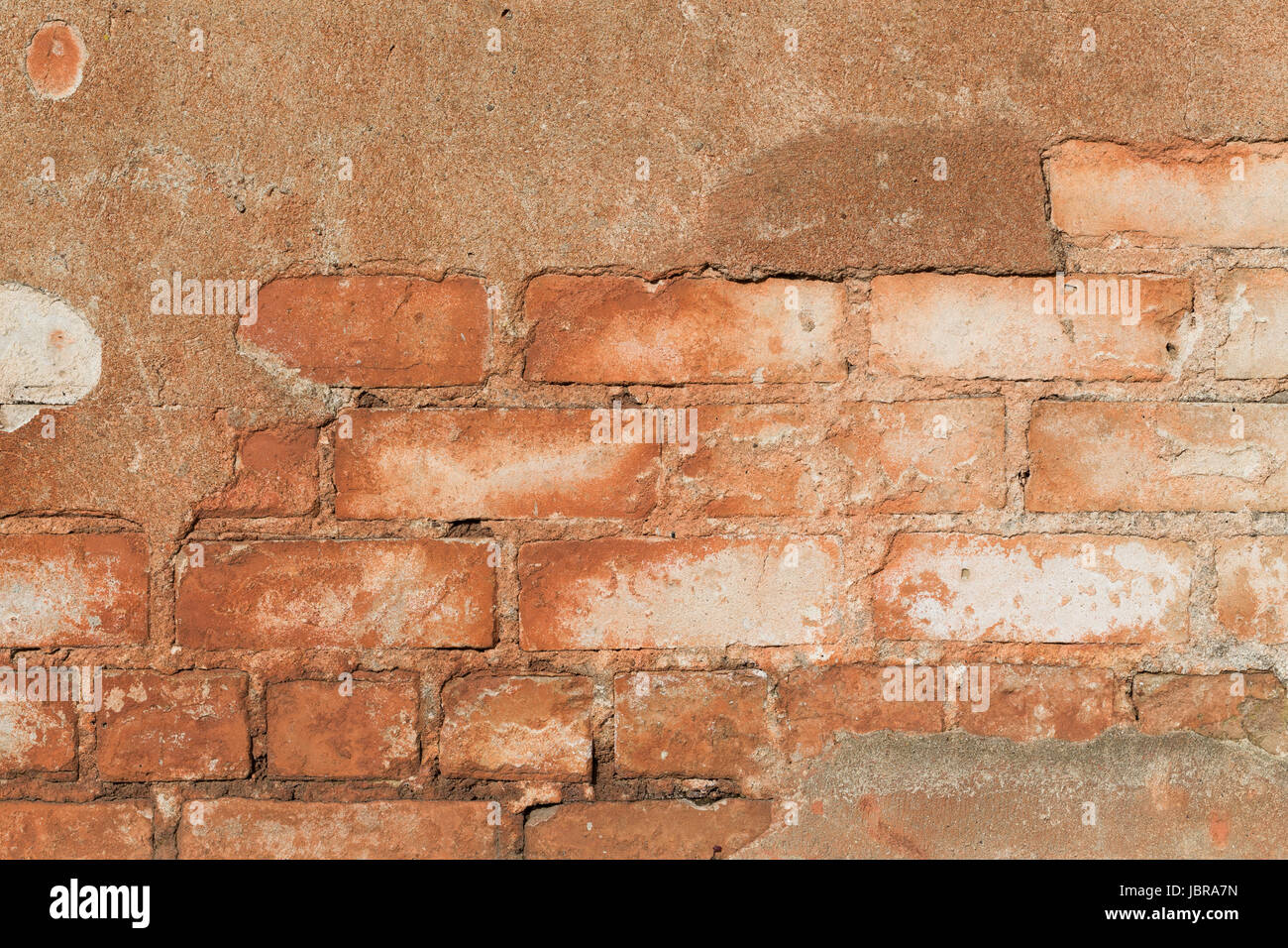 background texture from brick wall with cracked plaster Stock Photo - Alamy