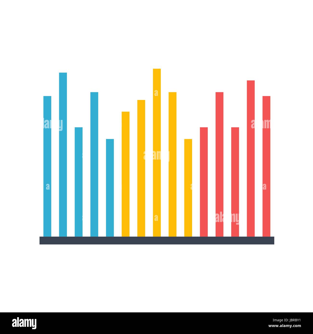 Bar Chart Vector Icon. Flat icon isolated on the white background ...