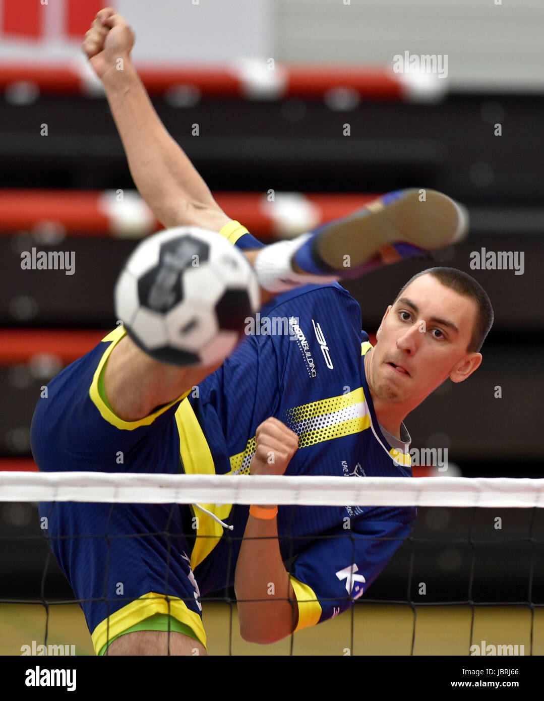 Karlovy Vary, Czech Republic. 10th June, 2017. Branislav Belko (Kosice) in action during the UNIF Club World Cup 2017 match between SK Liapor Witte Karlovy Vary - NO KAC Jednota Kosice in Karlovy Vary, Czech Republic on June 10, 2017. Credit: Slavomir Kubes/CTK Photo/Alamy Live News Stock Photo
