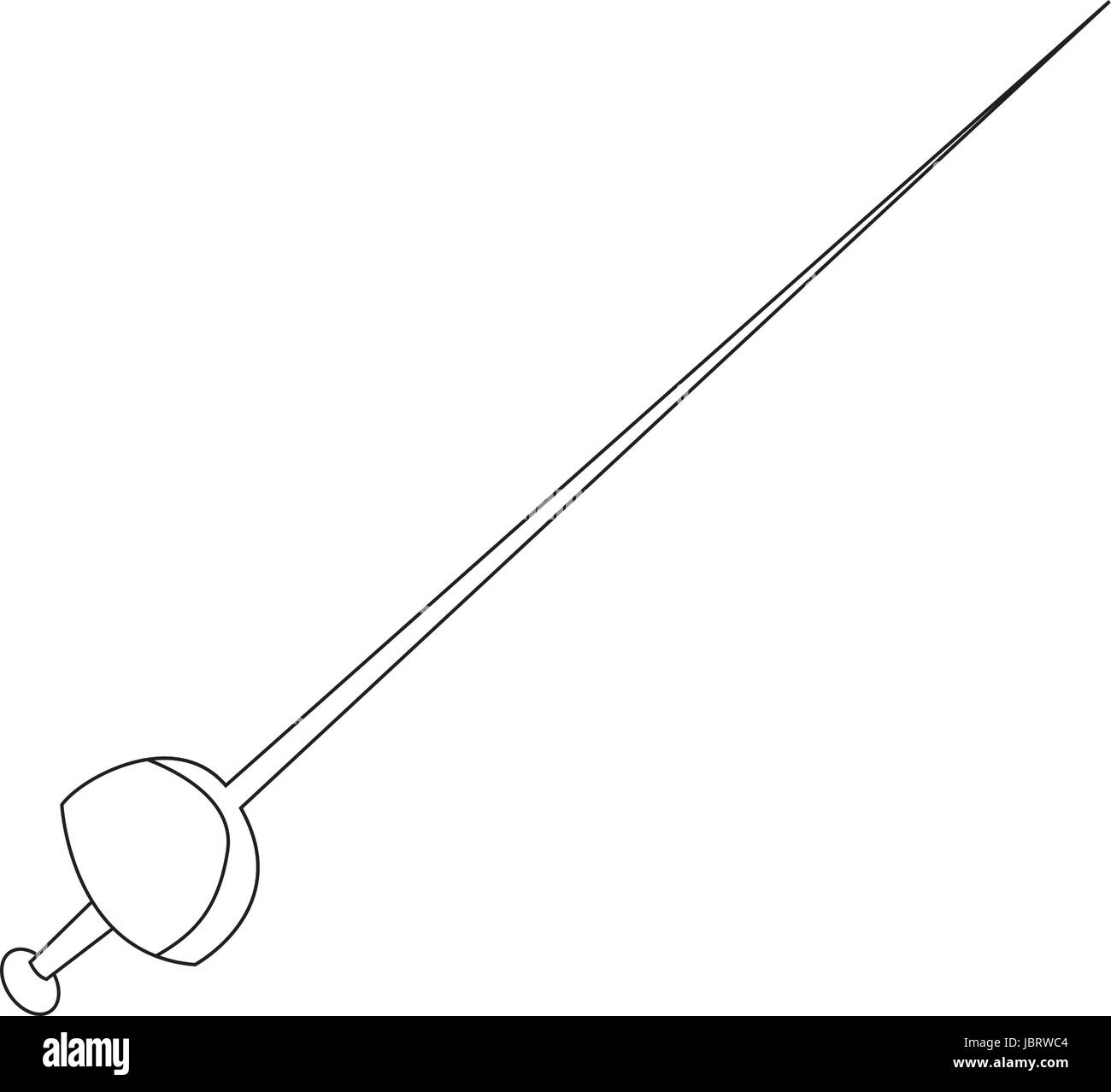 fencing sword steel weapon accessory image Stock Vector Image & Art Alamy