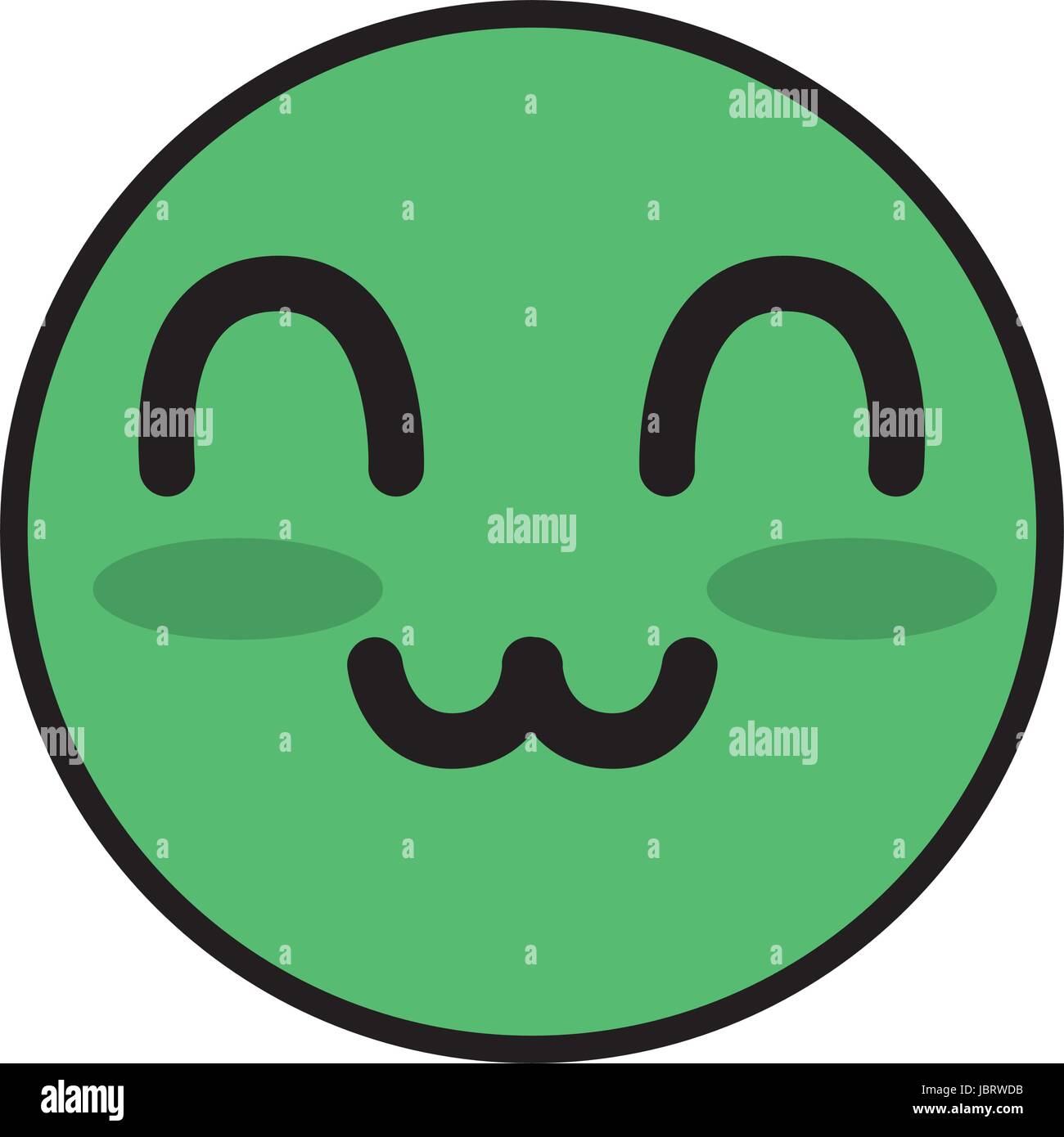 cute kawaii beautiful face smile and happy Stock Vector Image & Art - Alamy