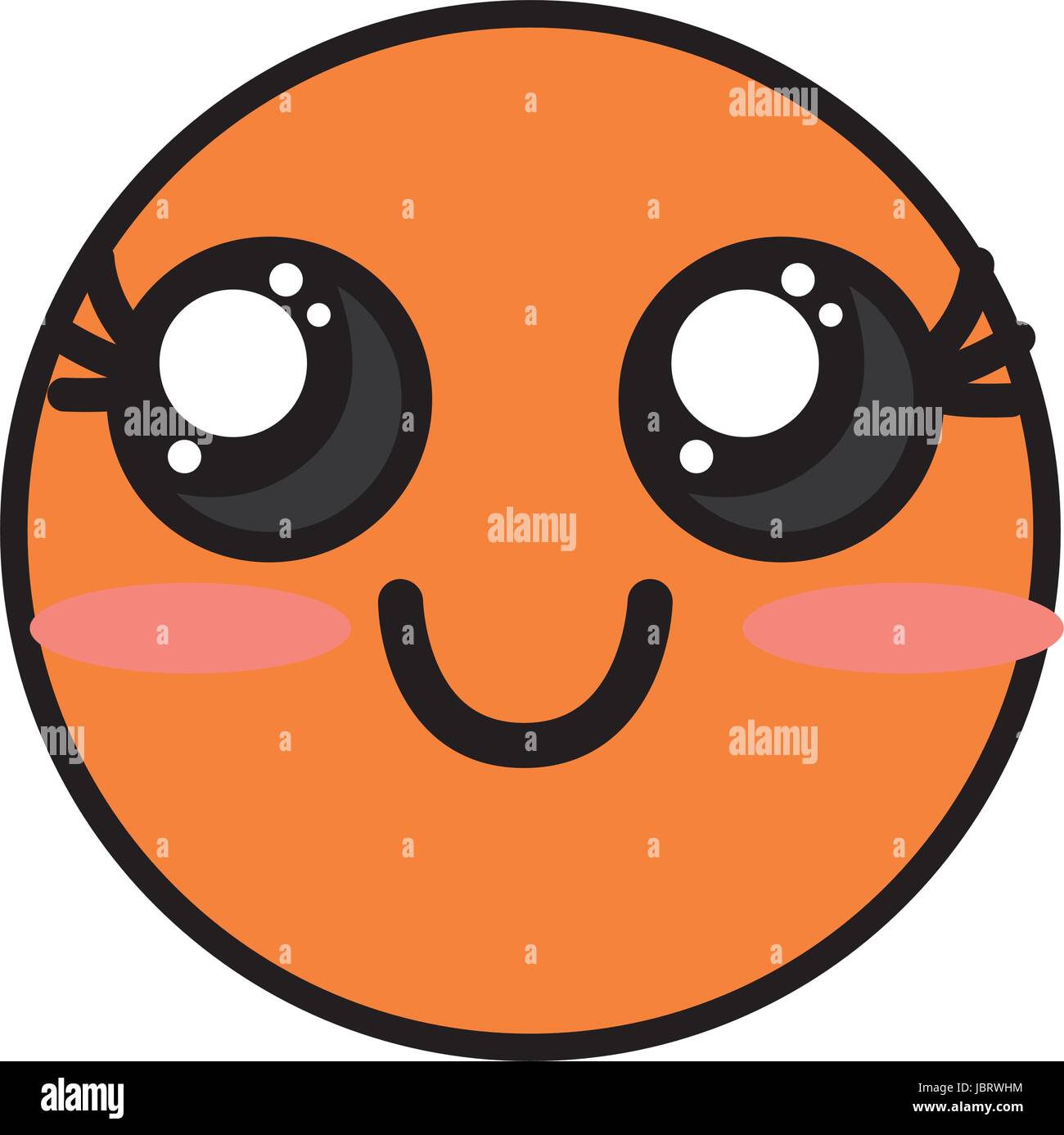 cute kawaii beautiful face smile and happy Stock Vector Image & Art - Alamy