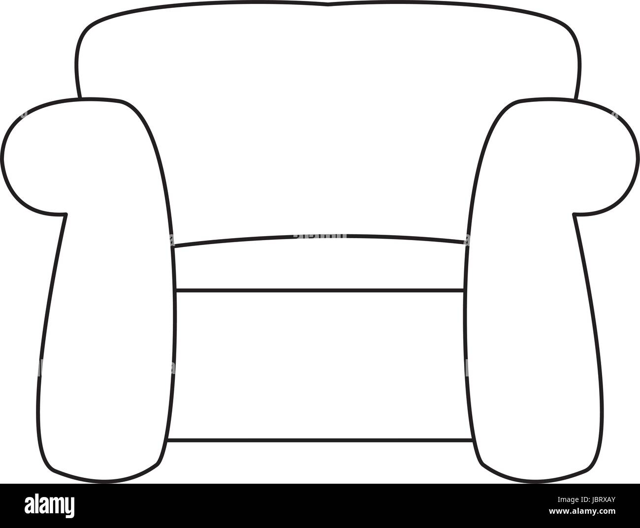 couch seat armchair comfort furniture image Stock Vector Image & Art ...