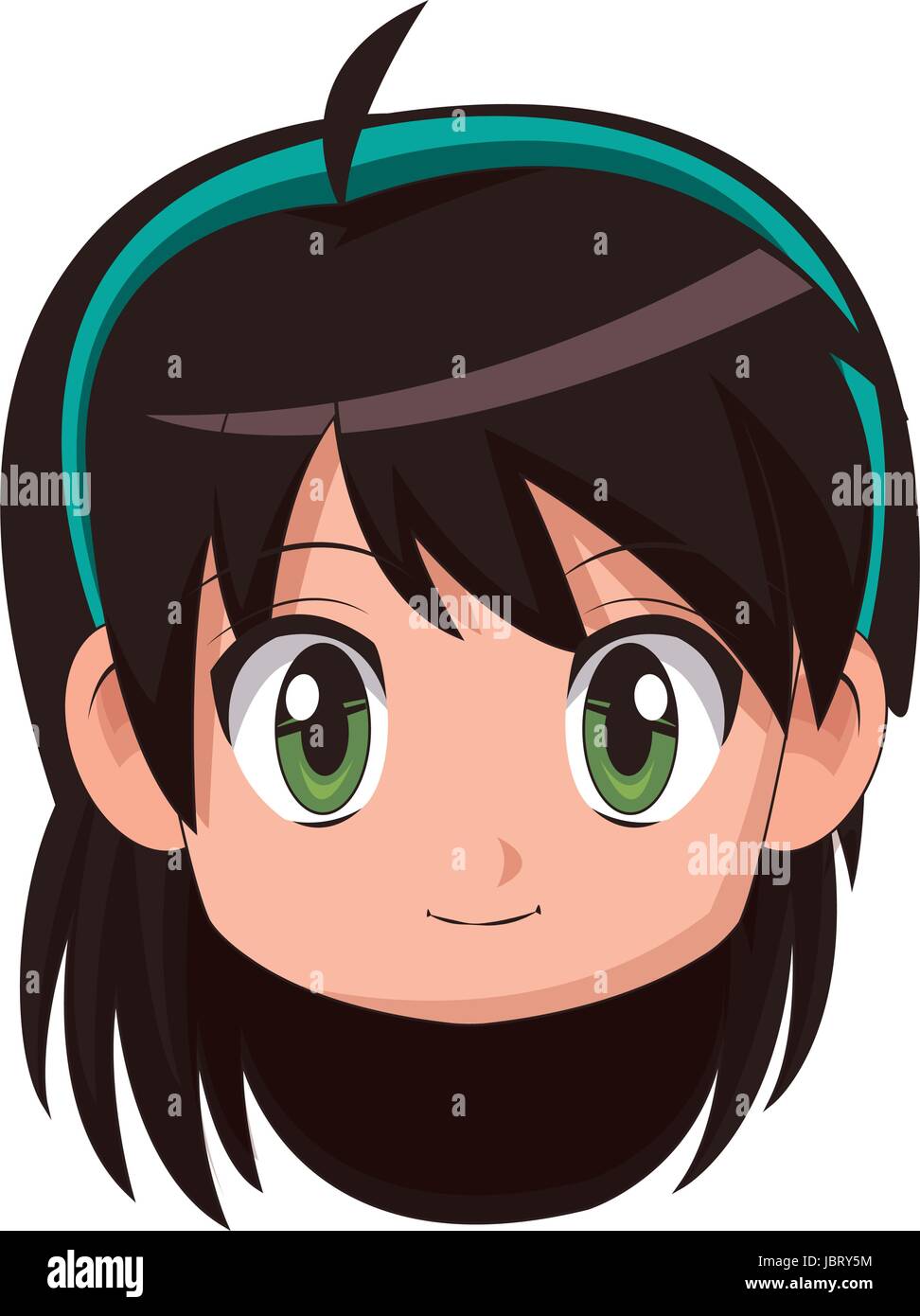 Cute Cartoon Anime Little Girl Chibi Character Stock Vector Image Art Alamy