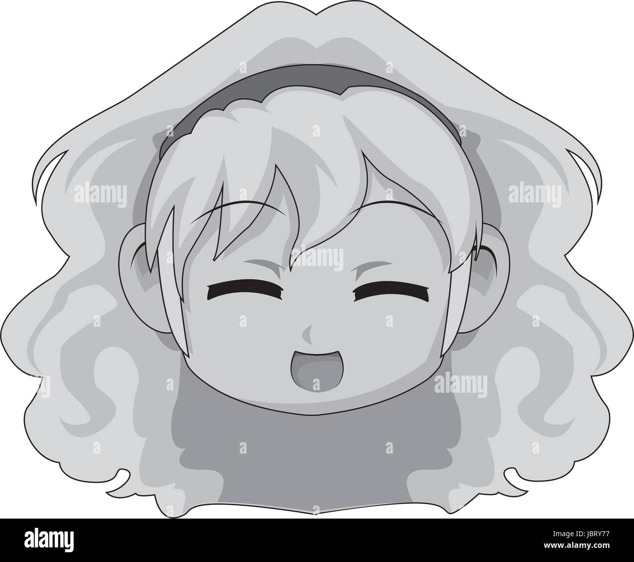 cute cartoon anime chibi girl image vector illustration Stock Vector ...