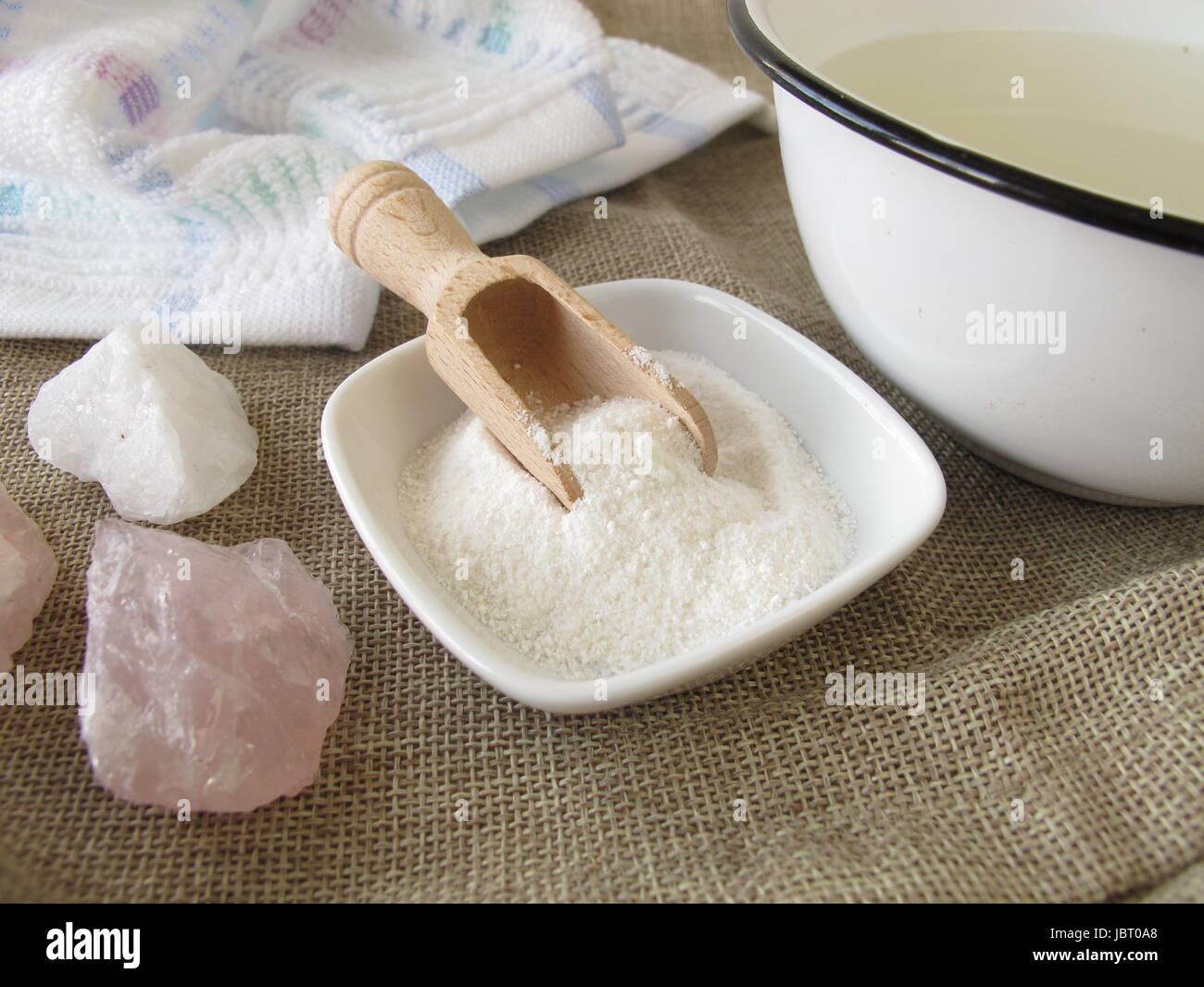 alkaline bath salts Stock Photo