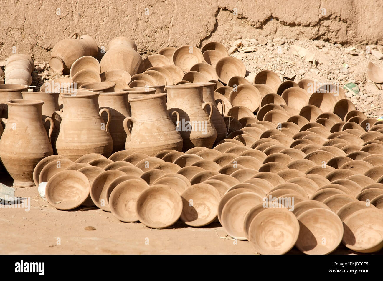 Pottery at the pottery factory in the South of Morocco Stock Photo Alamy