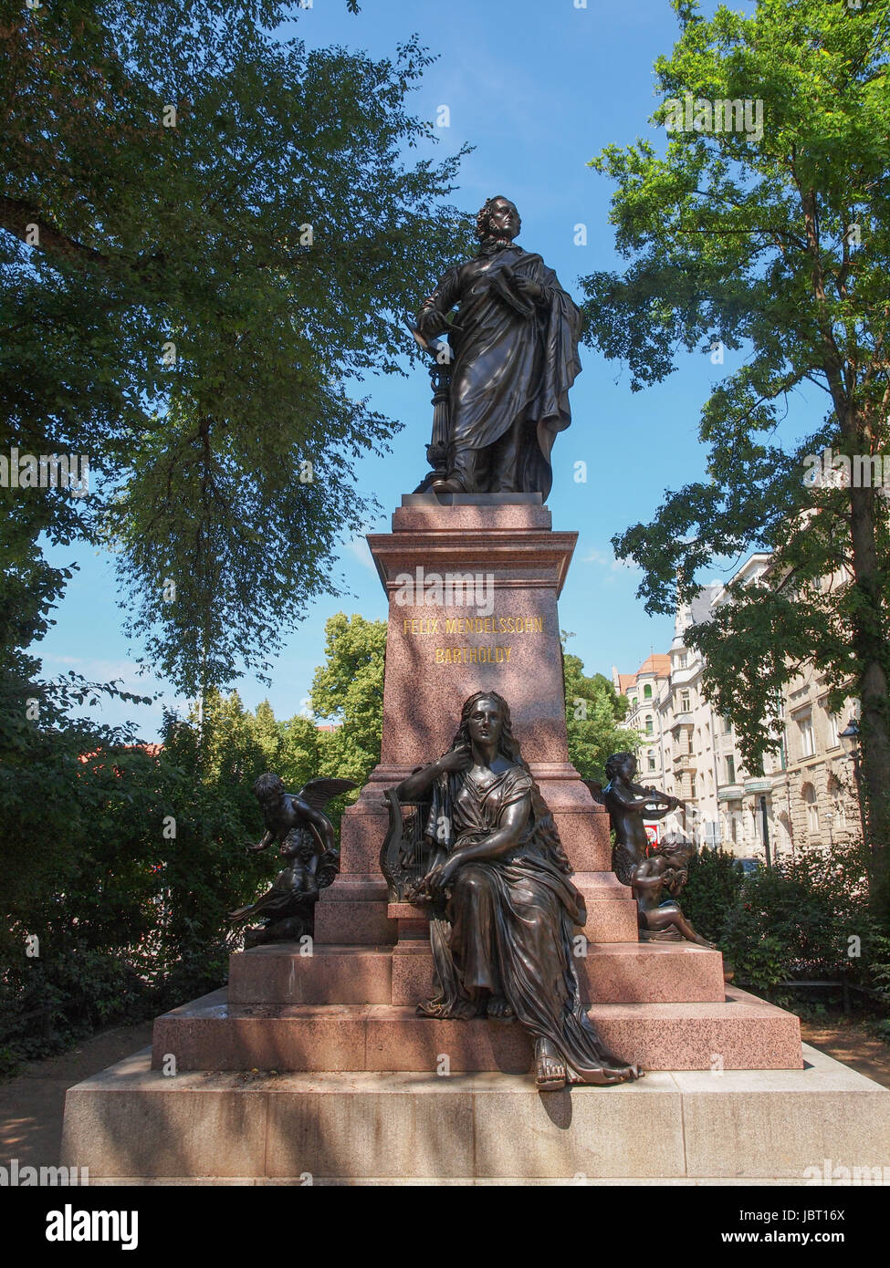The Mendelssohn Denkmal monument to German musician Jakob Ludwig Felix ...