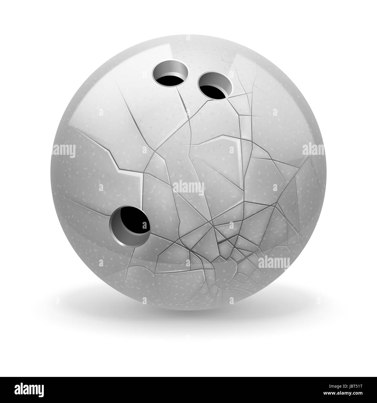 Bowling. White broken ball on the light background Stock Photo Alamy