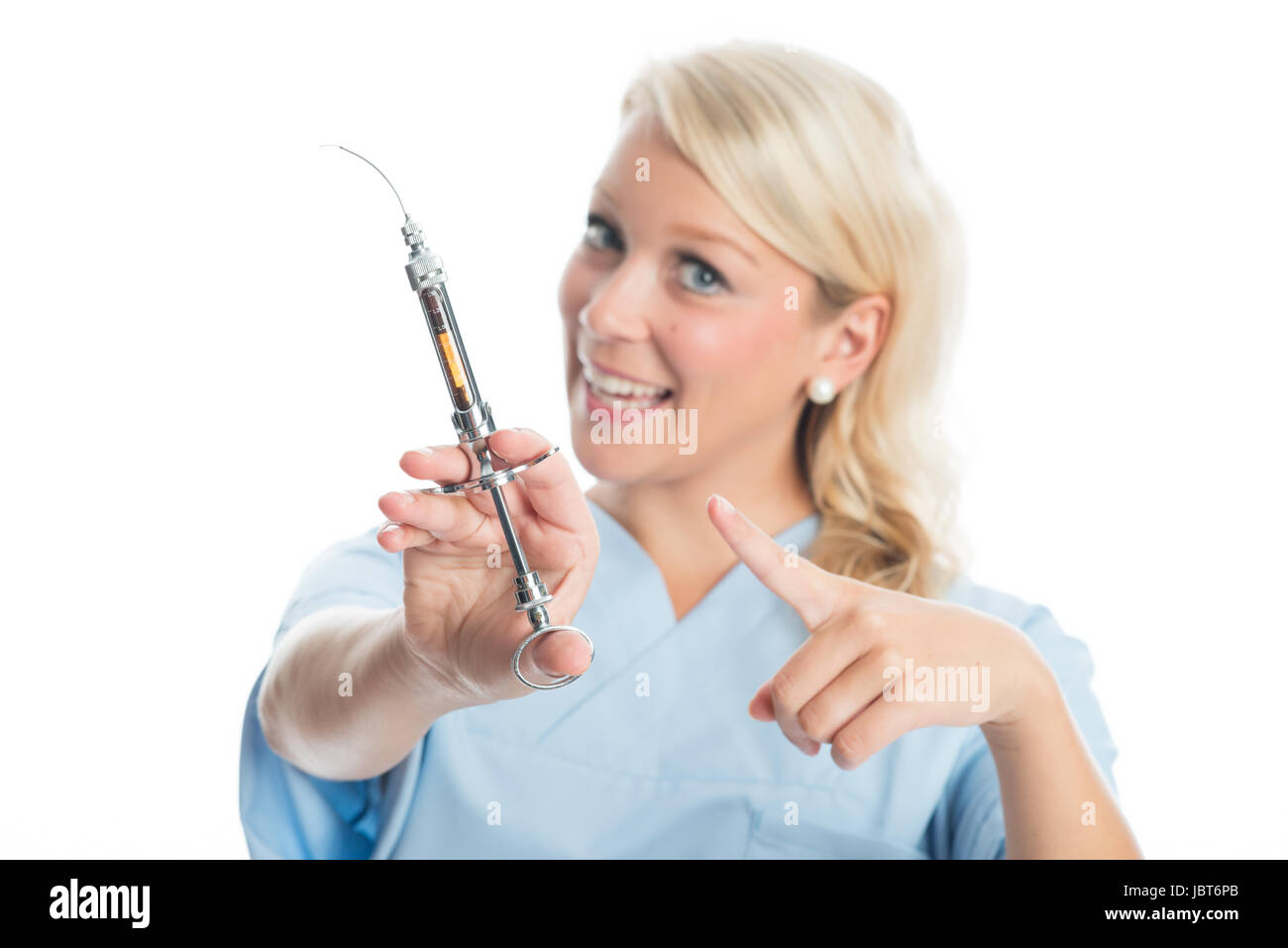 doctor with syringe Stock Photo