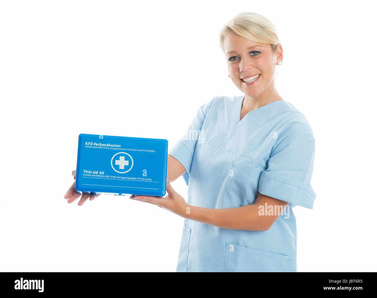 nurse with first aid kit Stock Photo Alamy