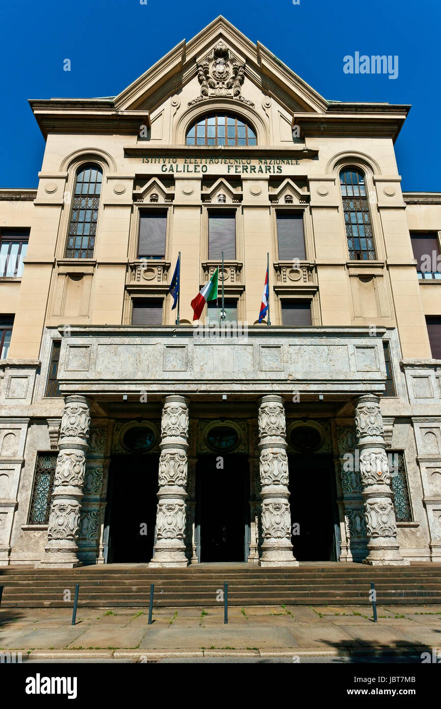 Galileo Ferraris, National Institute of Metrologic Research; National Electrotechnical Institute. INRIM. Turin, Piedmont, Italy, Europe, EU. Stock Photo