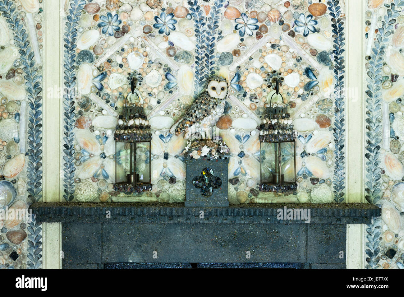 The Cilwendeg Shell House Hermitage, Boncath, Pembrokeshire, Wales. The