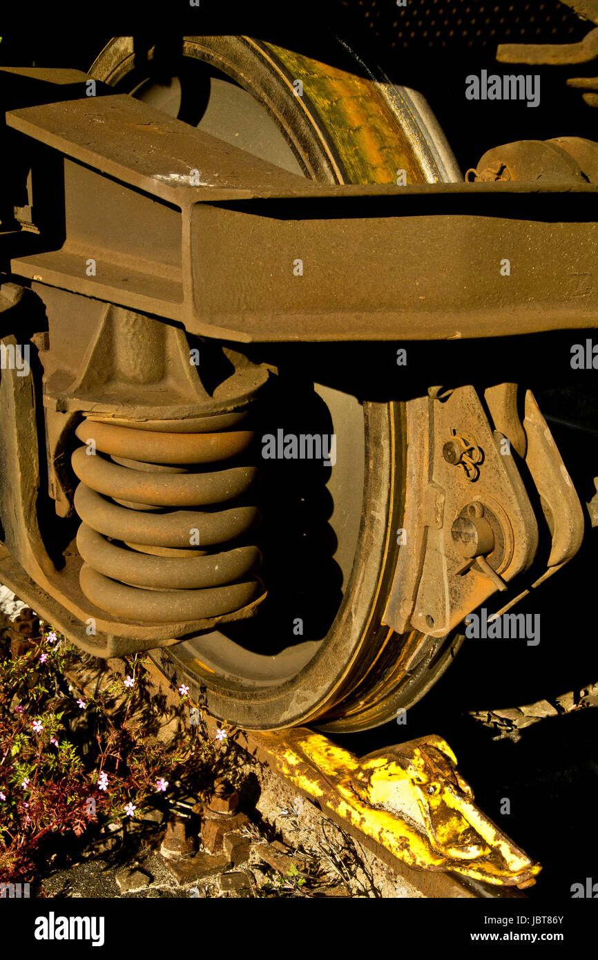 freight train wheel Stock Photo Alamy