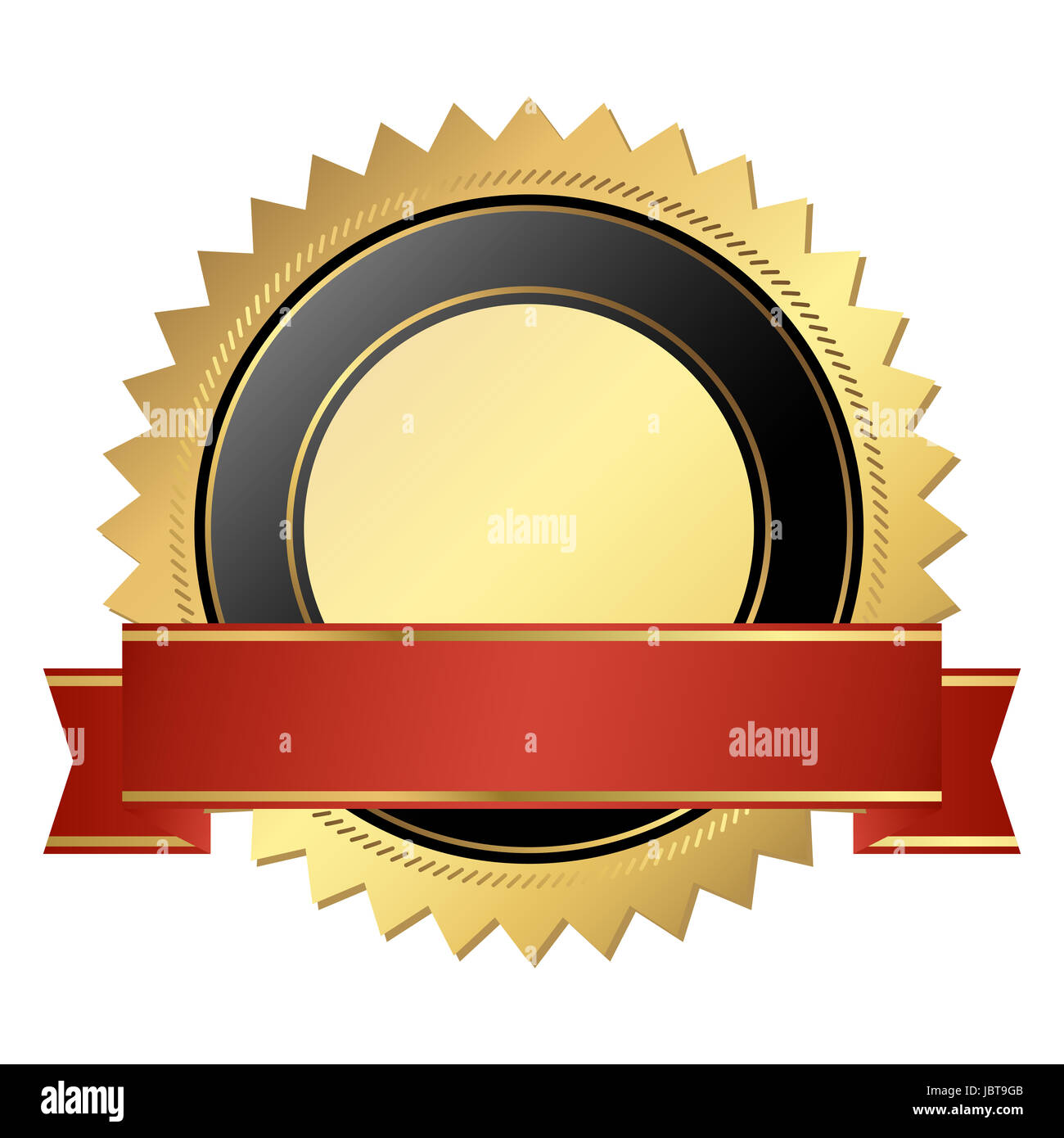 vector template seal of quality gold with banner Stock Photo - Alamy