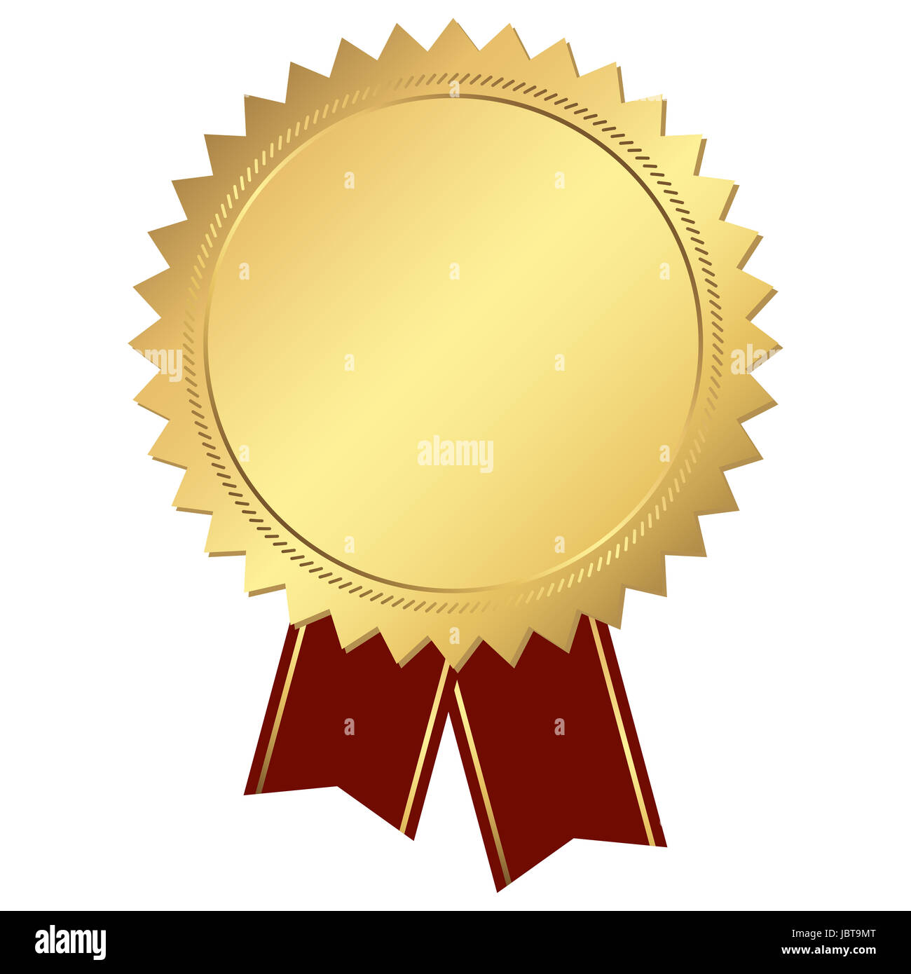 gold button with ribbon template Stock Photo - Alamy