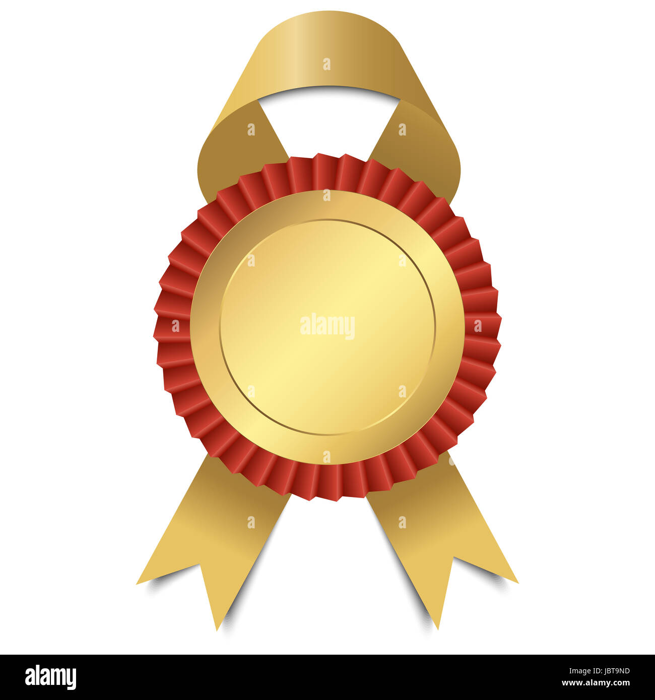 Button Ribbon Template gold button with ribbon template Stock Photo - Alamy