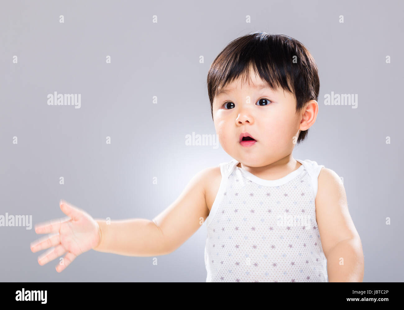 Baby boy shake hand Stock Photo Alamy