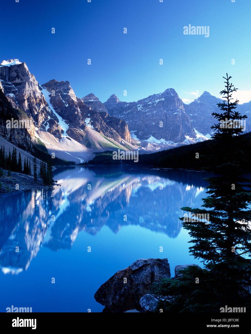 Moraine Lake, Banff National Park, Alberta Canada Stock Photo
