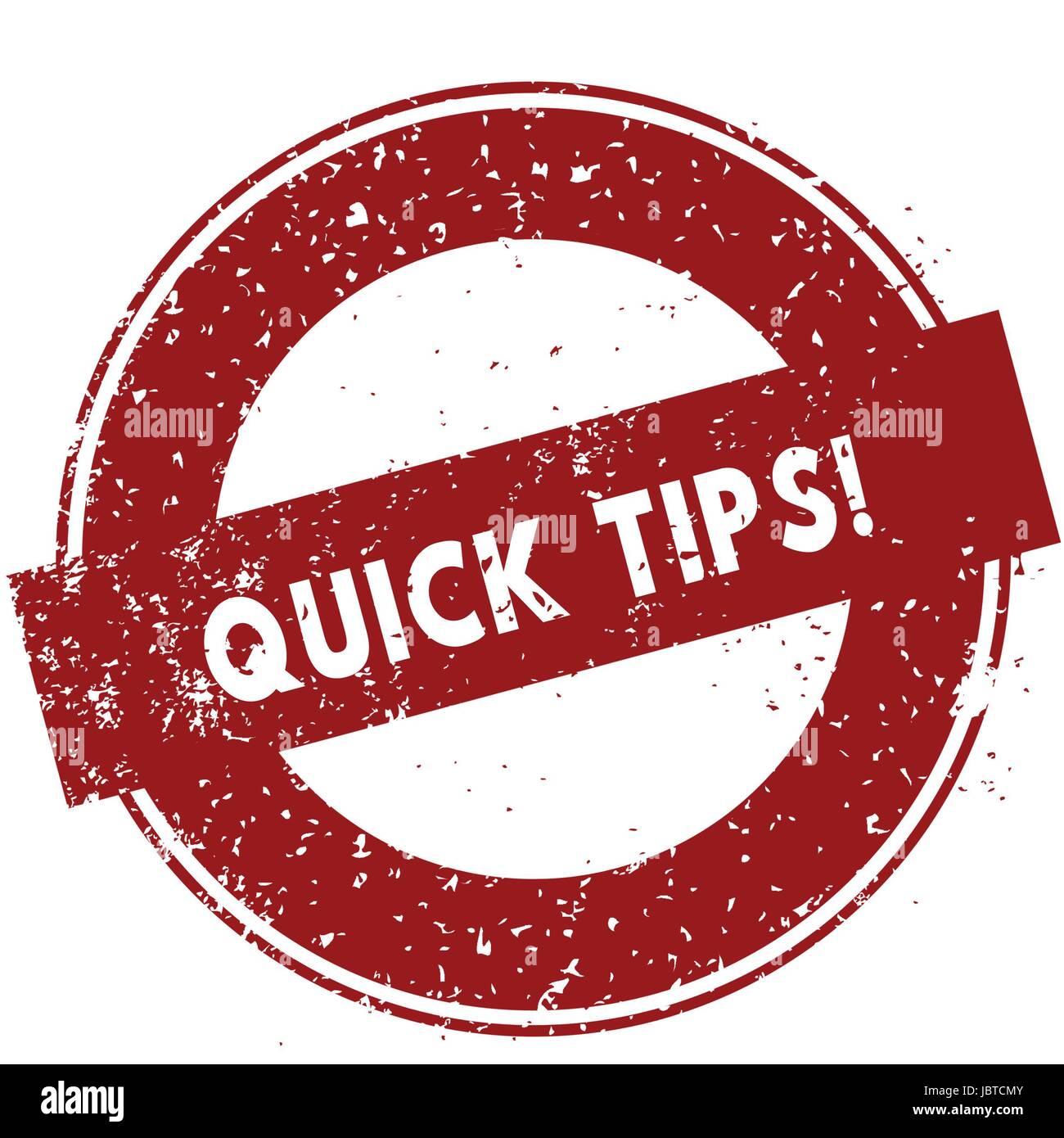 Red QUICK TIPS rubber stamp illustration on white background. Image ...