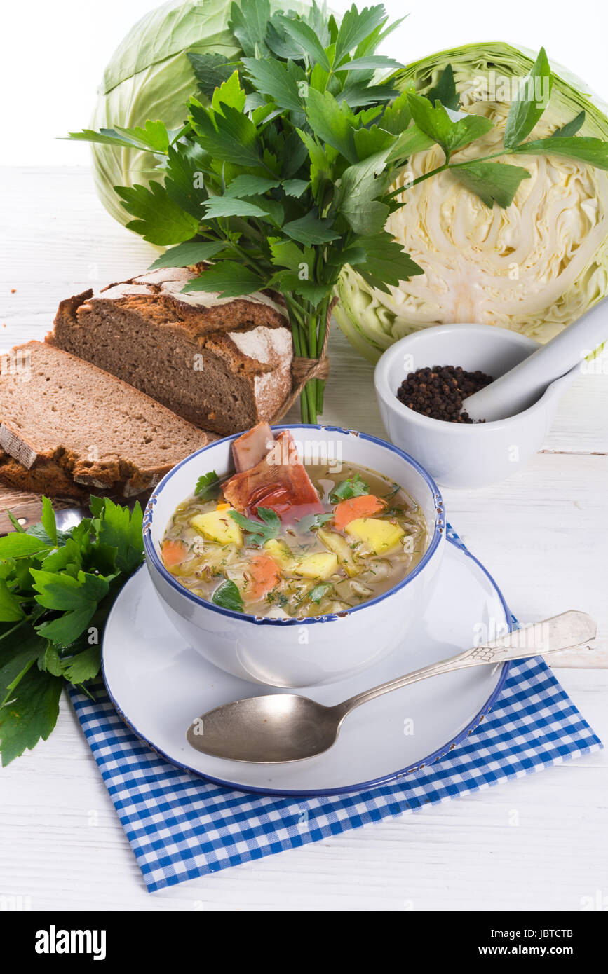 cabbage stew with meat Stock Photo Alamy