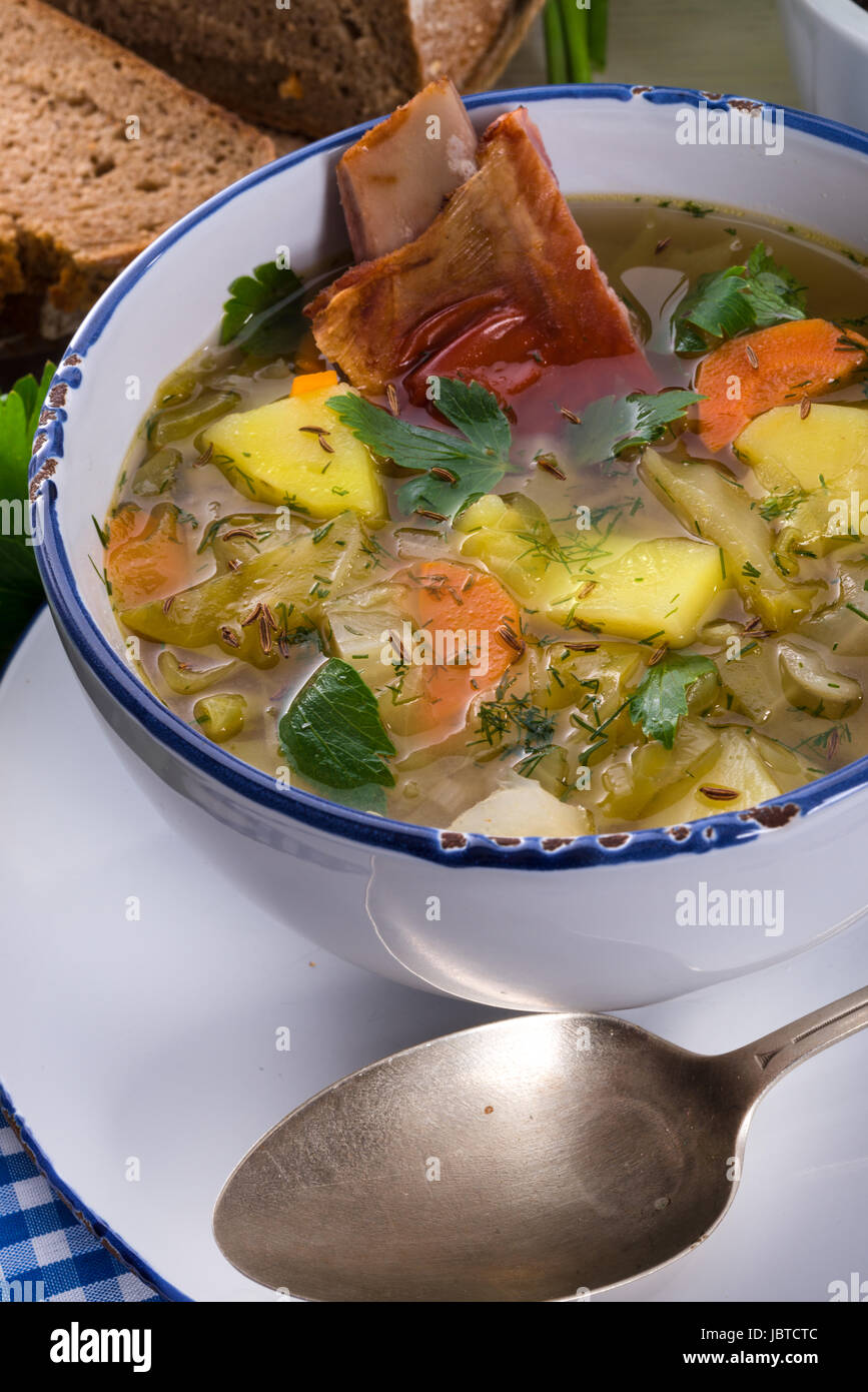 cabbage stew with meat Stock Photo Alamy