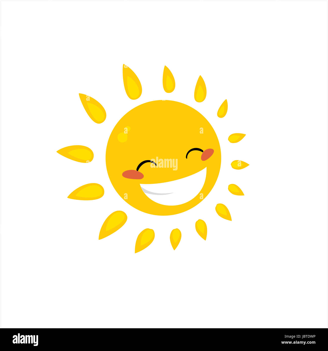 cartoon sun icon set smile face symbol Stock Photo - Alamy