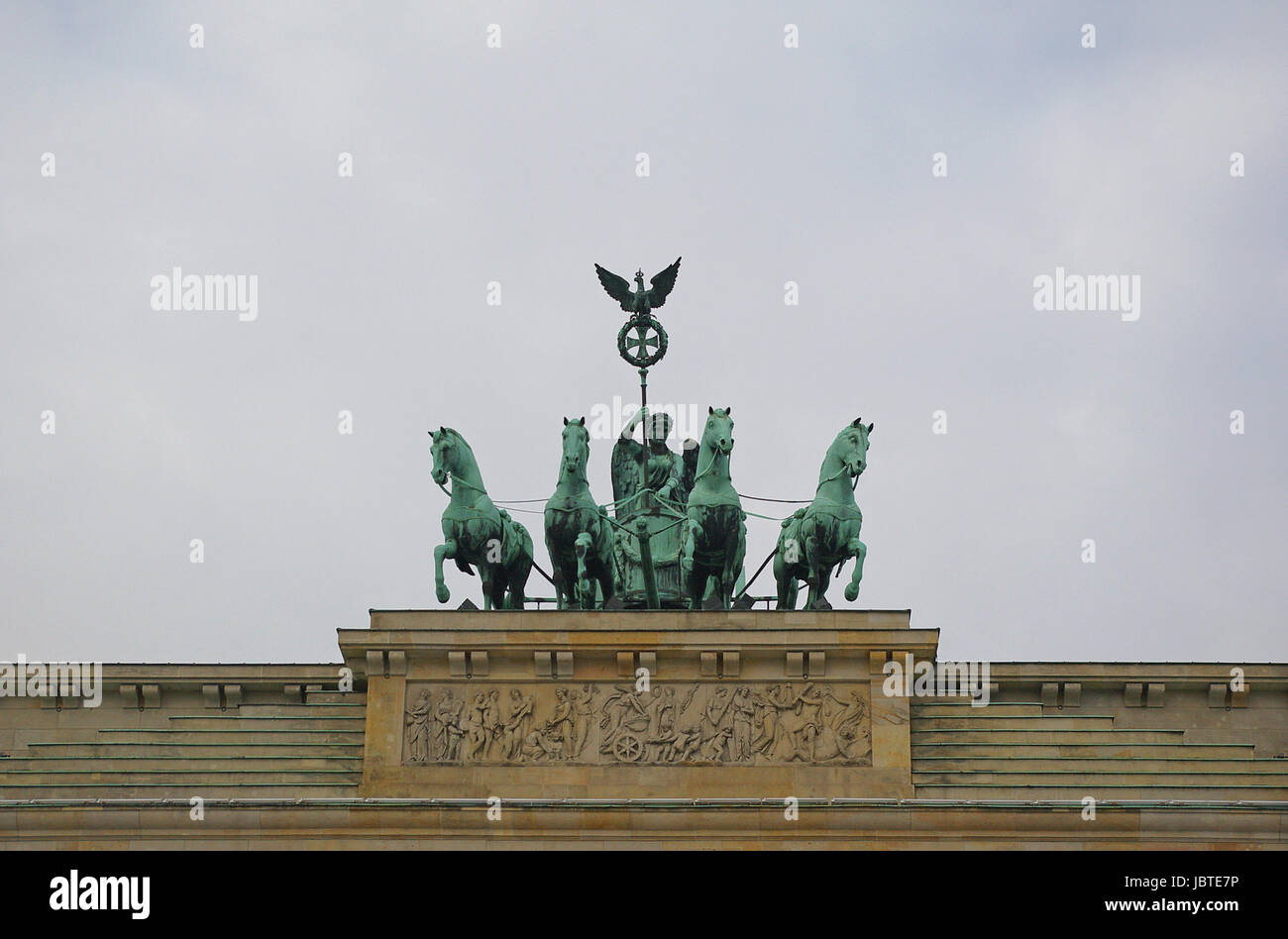 quadriga on the brandenburg gate,berlin Stock Photo