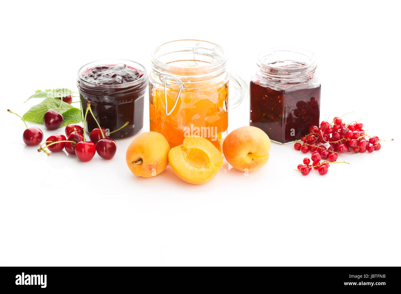 apricots,currants,cherries Stock Photo