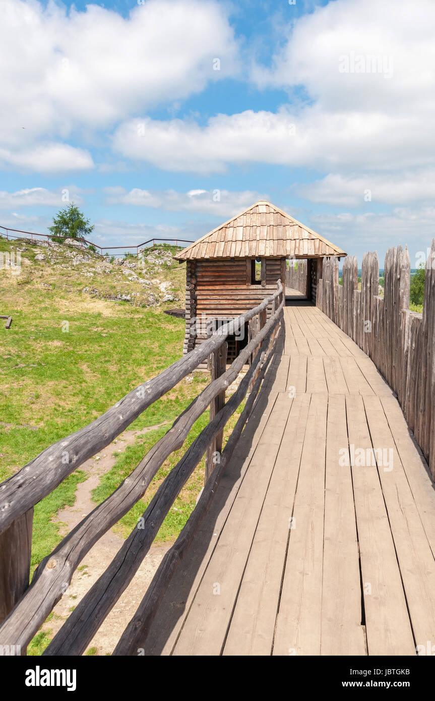 Fortifications in old settlement on Birow mountain near Ogrodzieniec in ...