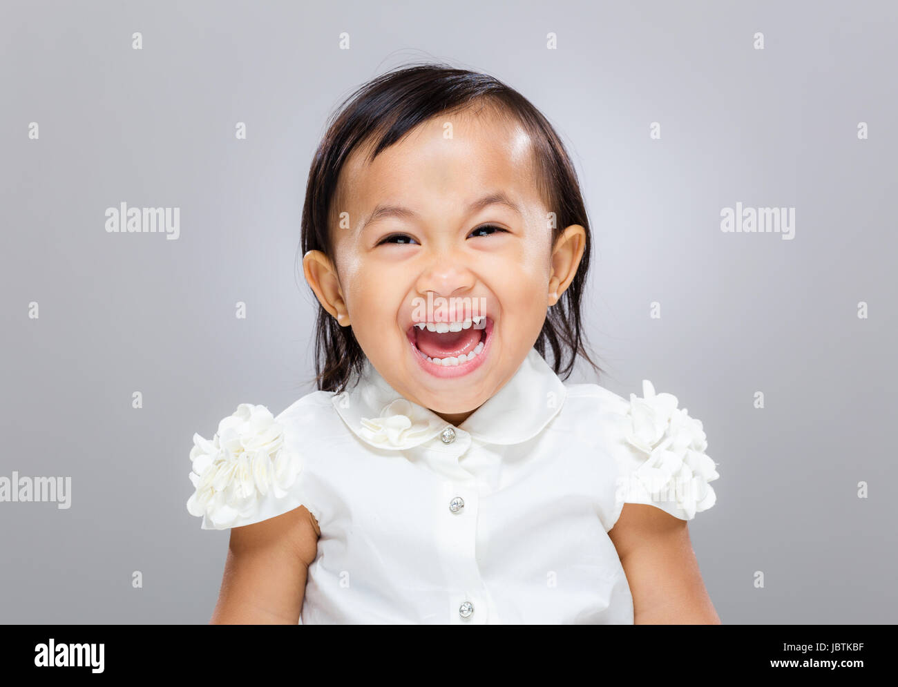 Baby girl excite Stock Photo - Alamy