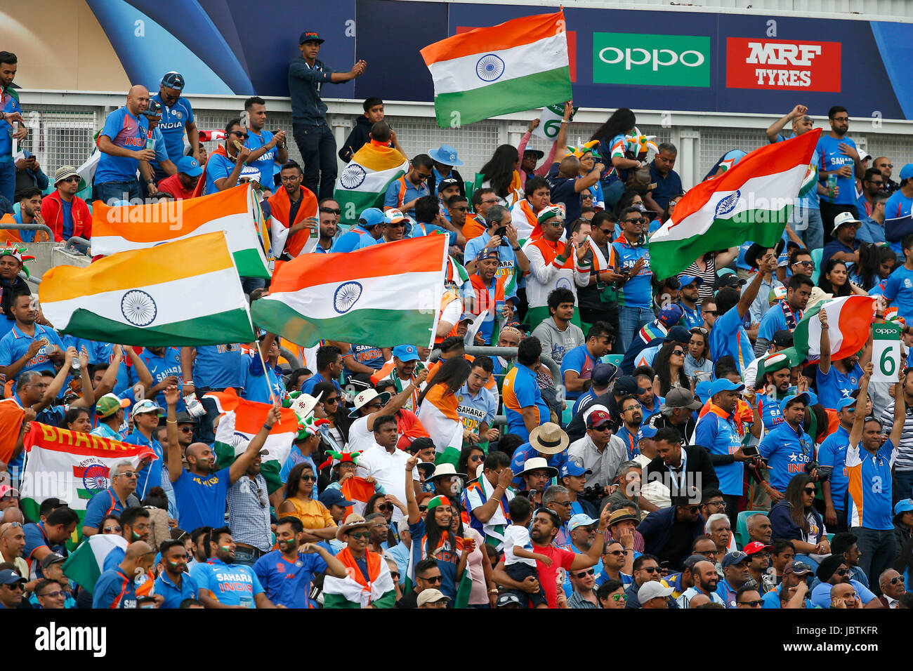 Indian Supporters And Fans Seen During The Icc Champions Trophy 2017